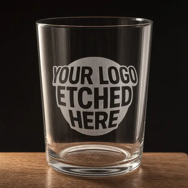 Bodega Pint — 568 ml glass engraved with a logo by Lucent Labs